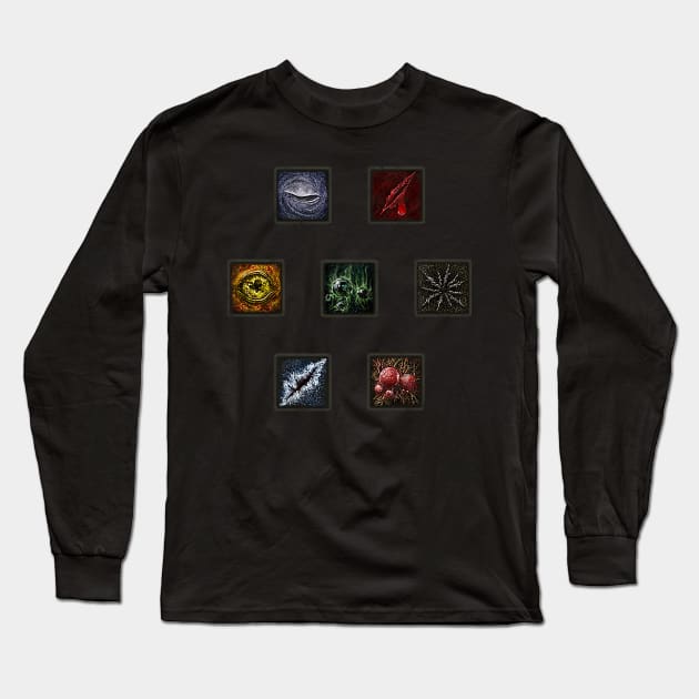 Elden Ring Status Effects Long Sleeve T-Shirt by StebopDesigns